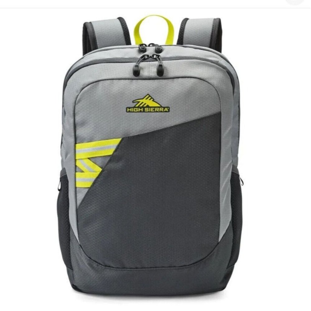 High Sierra Outburst 18" Backpack 28L Reflective + Airmesh - Mercury/Glow NWT